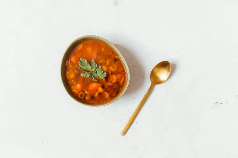 a small bowl with some food in it