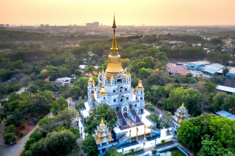 a building that looks like a church with towers