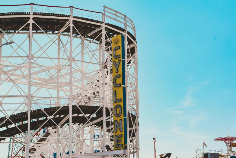 there is a roller coaster at the carnival