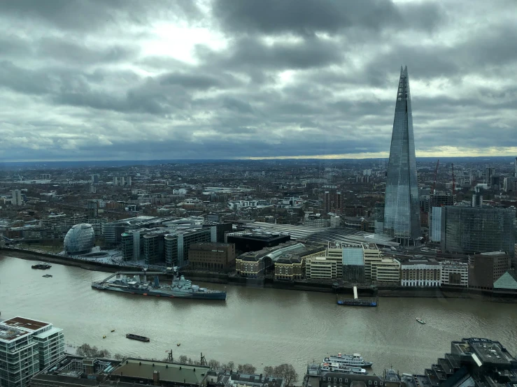 there is a tower on top of the building in the city