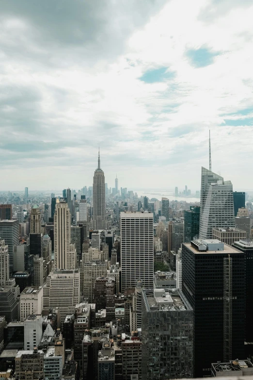 an aerial s of new york's skyline
