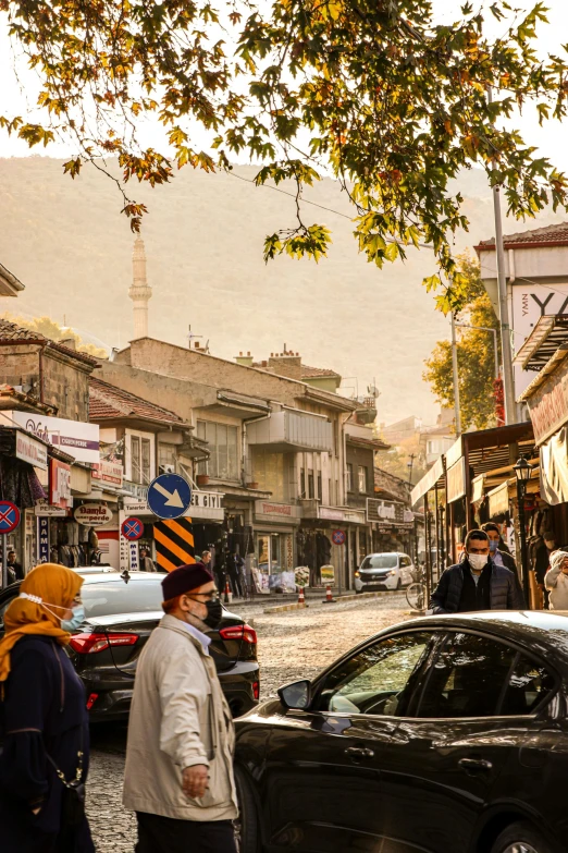 people walking on street in large city area