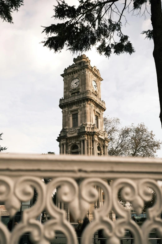 the view of a tower on top of a large building