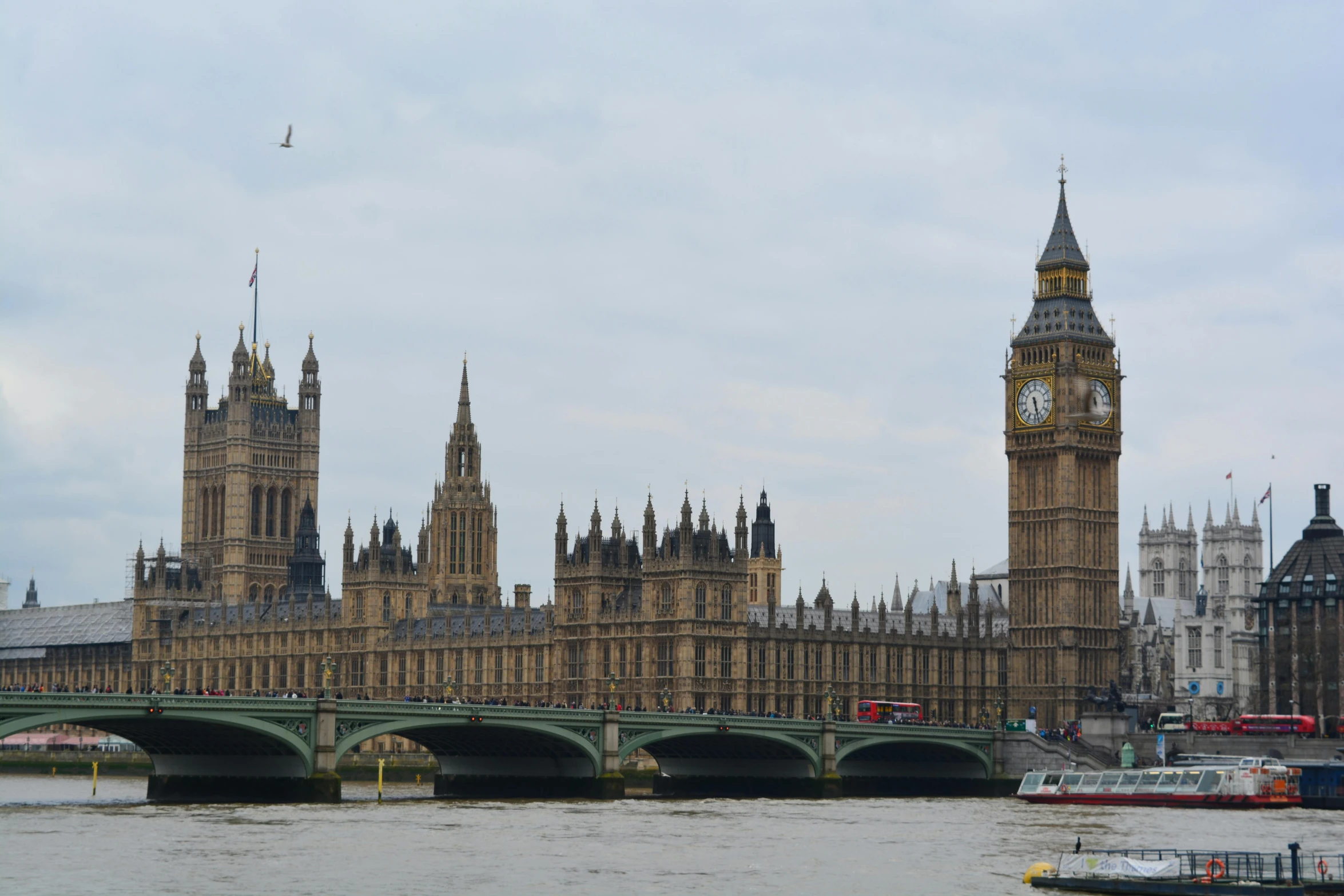 a clock tower in the middle of london