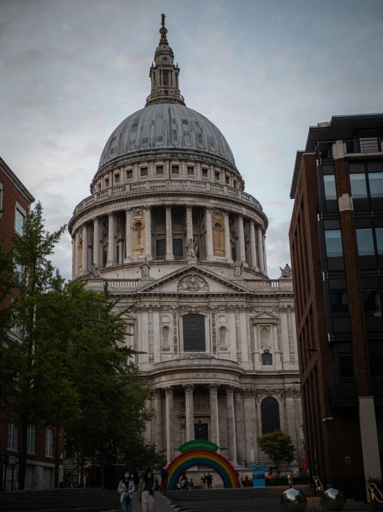 looking down at the dome of st paul's cathedral in london