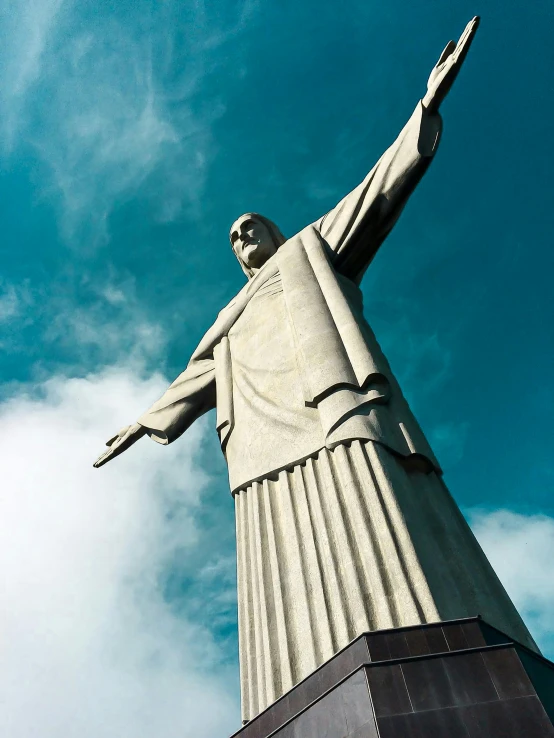 the image shows a statue that appears to be a giant man