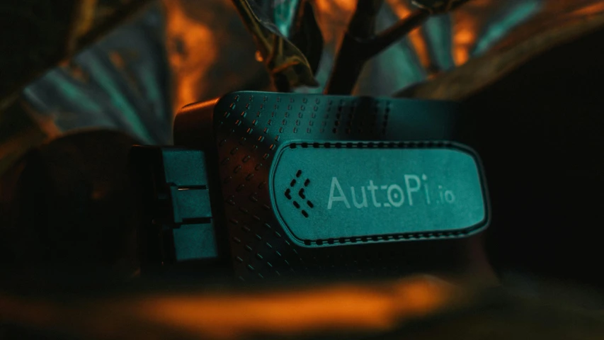 a closeup view of an autopiro logo on a plant