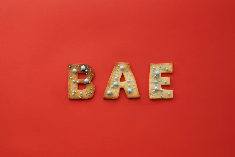 an image of baked word made from biscuits