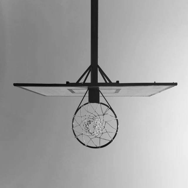 the black and white pograph shows a light fixture