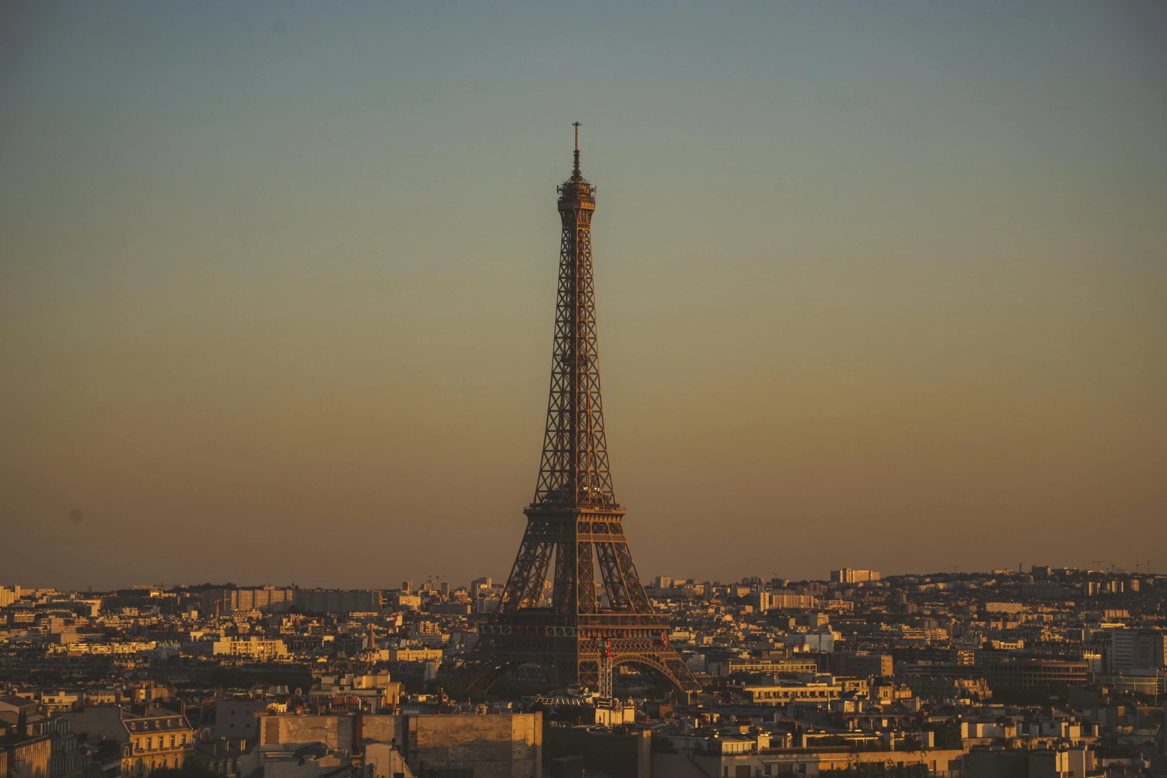 the cityscape is shown as the tower has spires