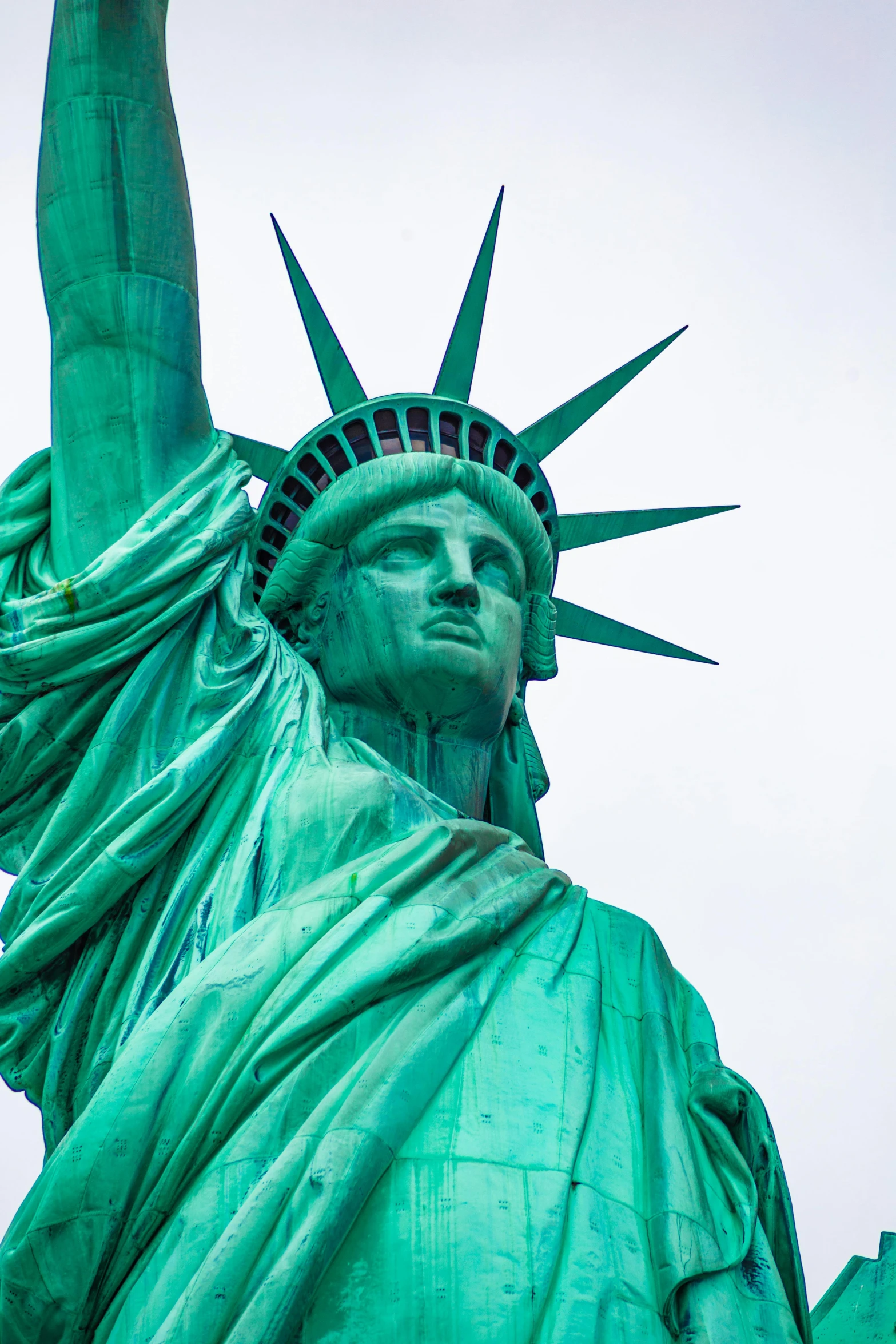 the top of the statue of liberty