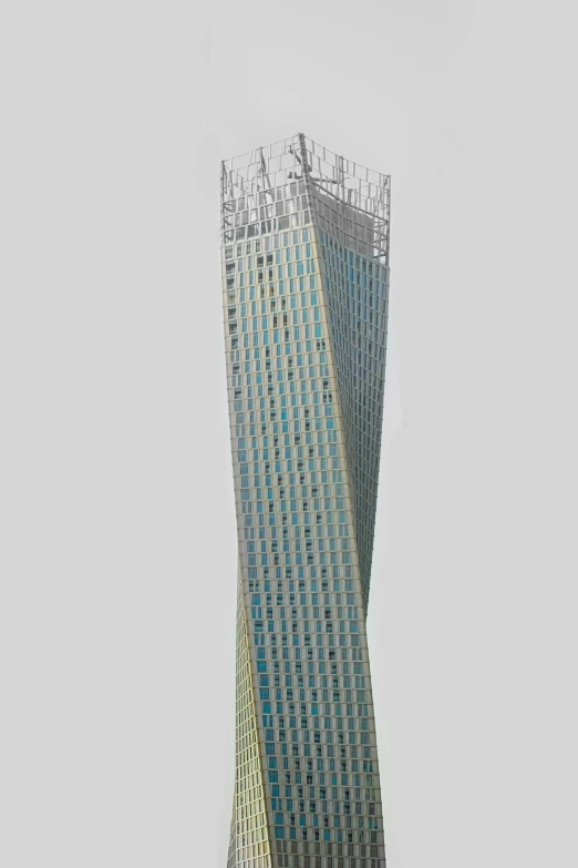 a very tall building with some scaffolding in front