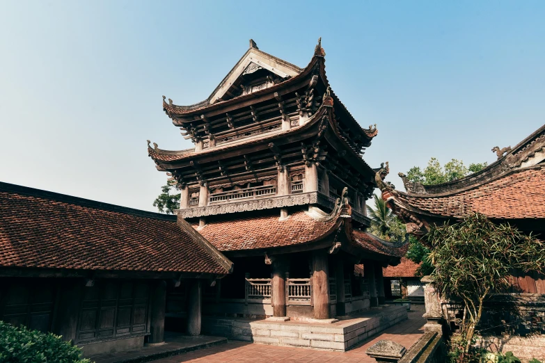 an image of a chinese building that looks old