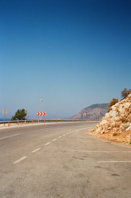 the highway is empty on this very empty day