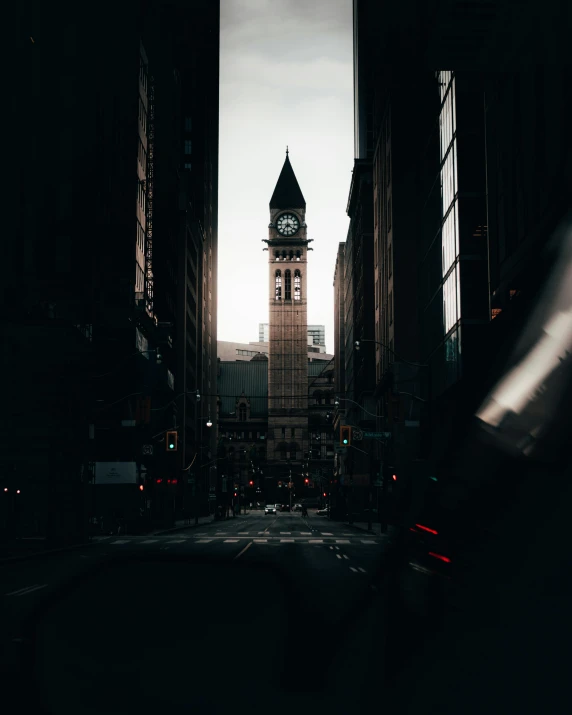 the view down an alley in an old city