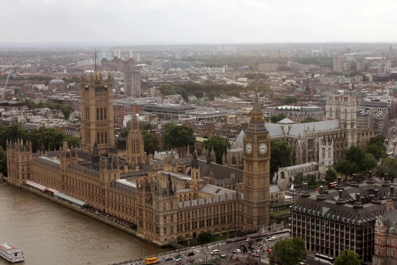 an aerial view of the london skyline including big ben