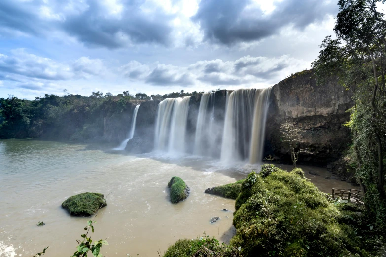 a beautiful s of an open waterfall