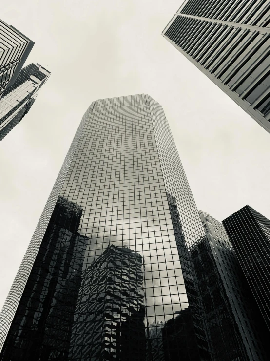 view up from ground looking up at skyscrs