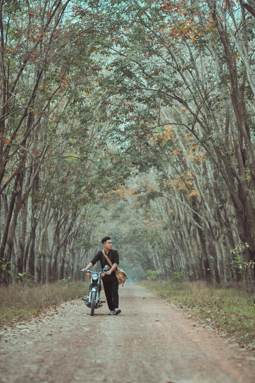 an image of a boy on his motor bike