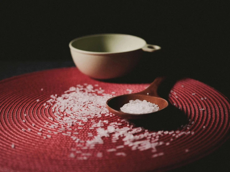 white powder being scooped out into a bowl