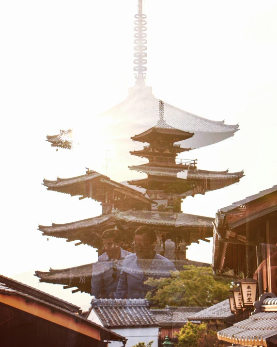 an oriental looking building with an open roof