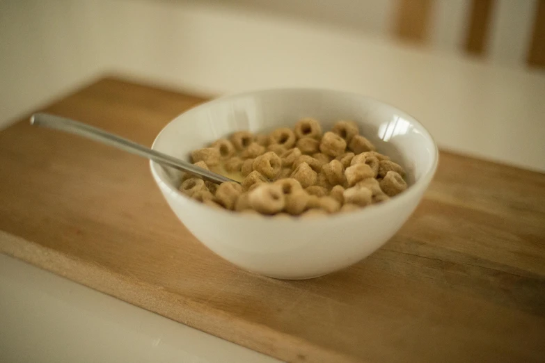 a bowl filled with a little cooked food