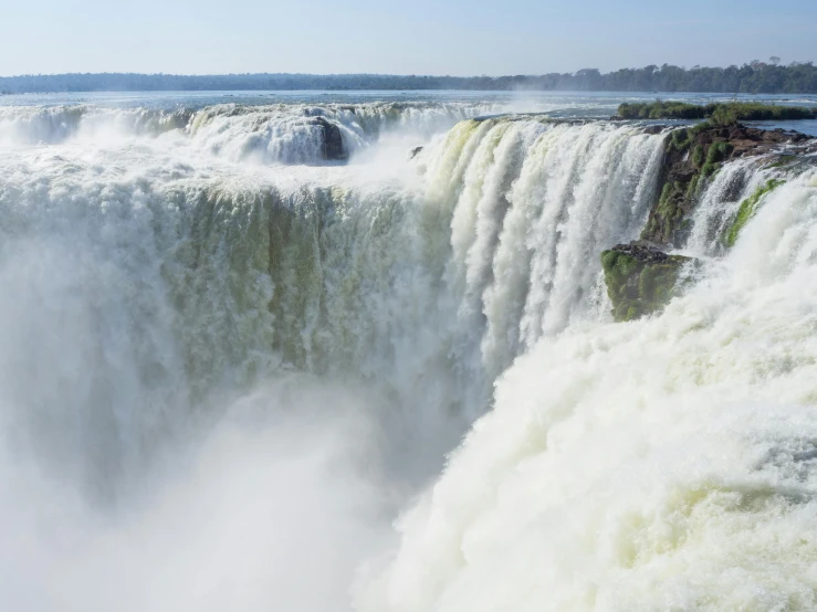 this is the view of a large waterfall