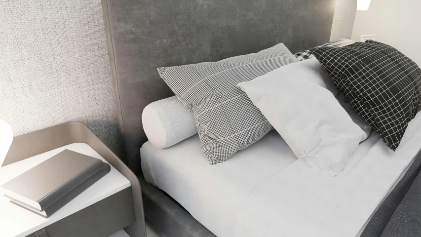 there is an image of a modern bed