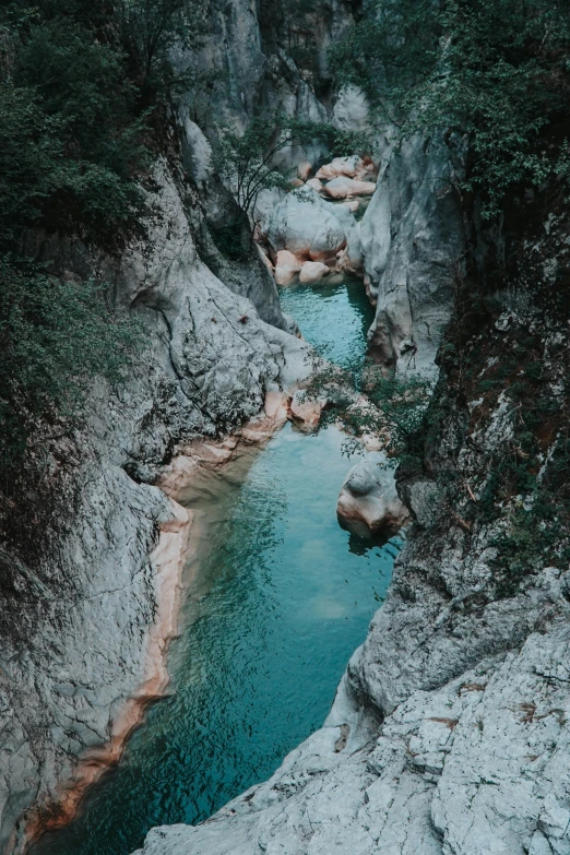 some water running down to the top of a hill