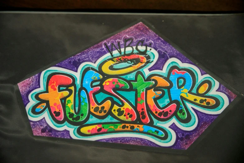 some writing written out in colorful graffiti on paper