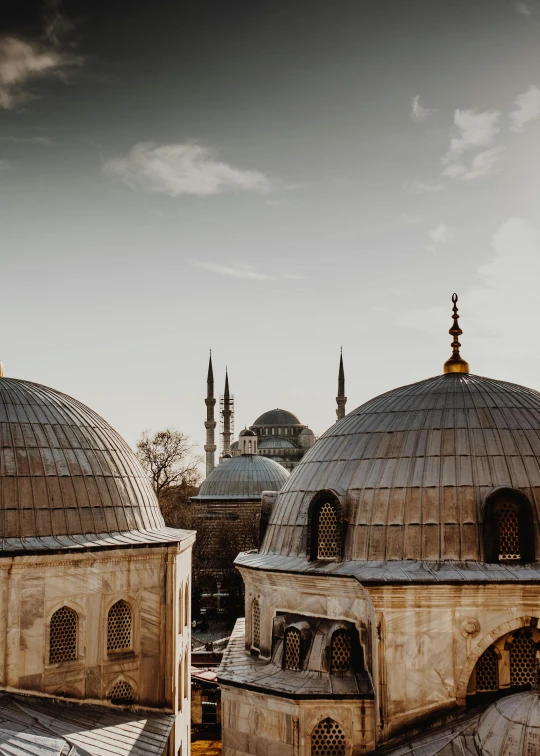 the domes and spires of several different buildings