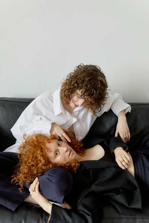 an image of two women on the couch