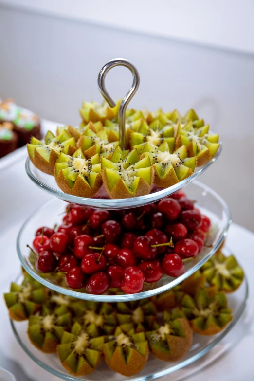 fruit platter with fruits on the bottom layer