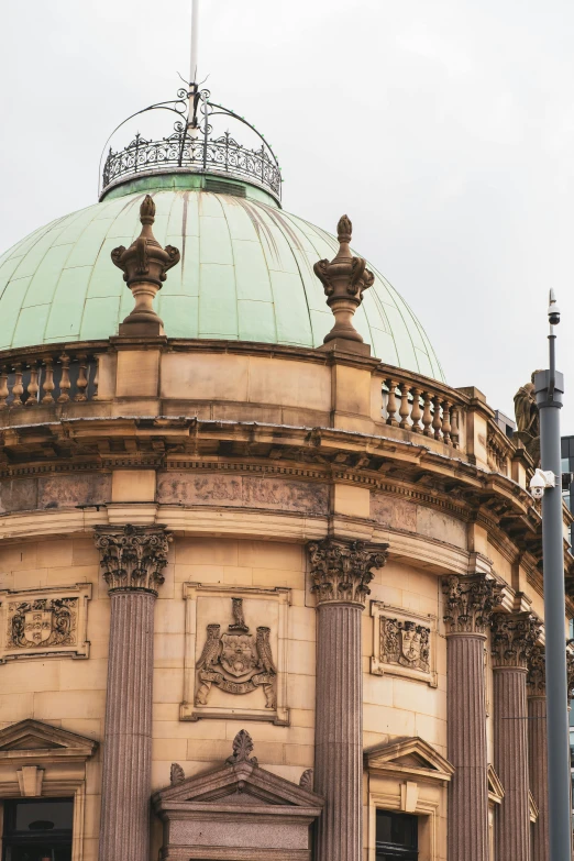 the building has two domed top pieces in it