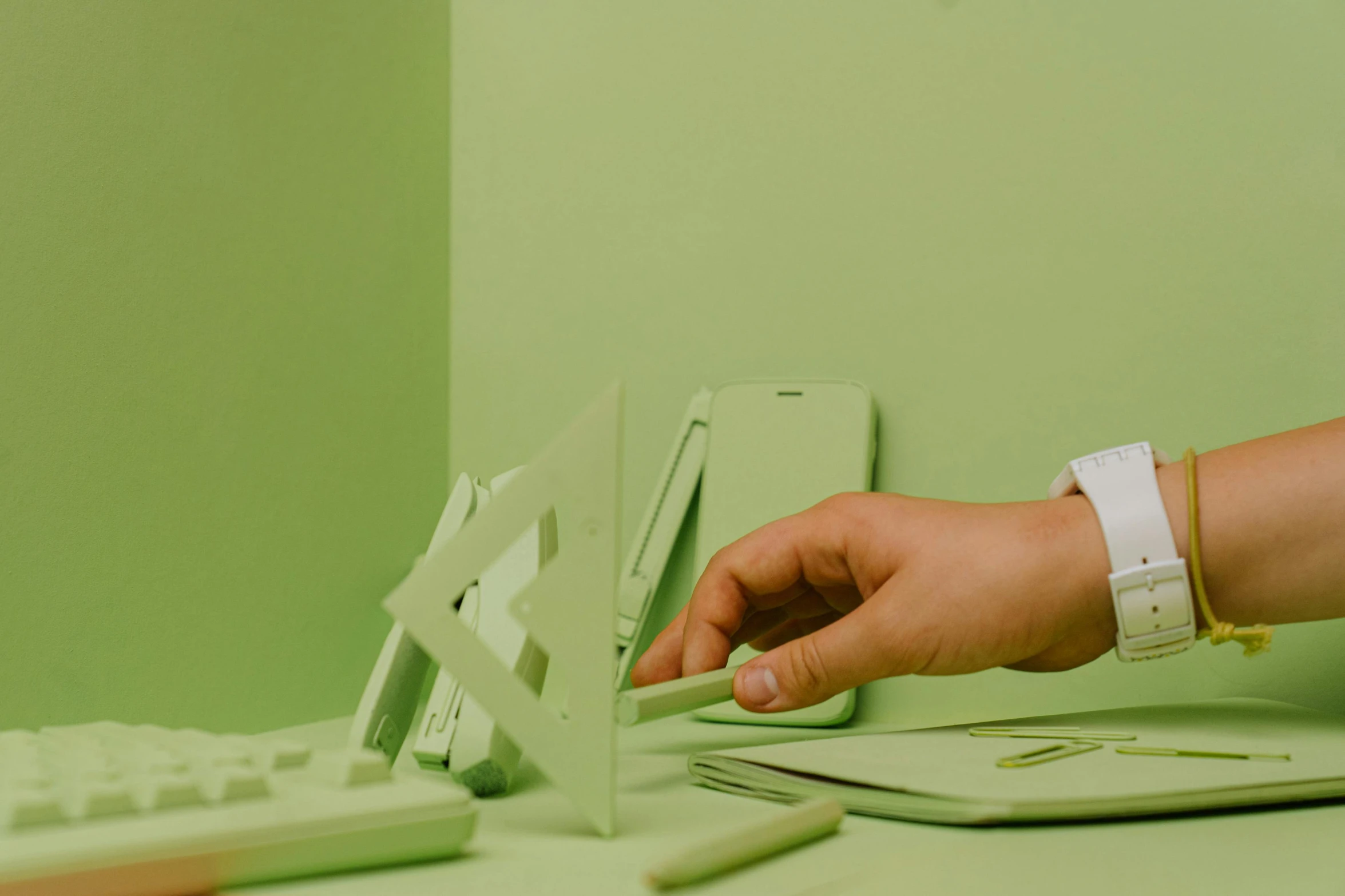 a person is adjusting the parts on a computer