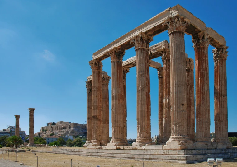 large ancient buildings standing in an open area