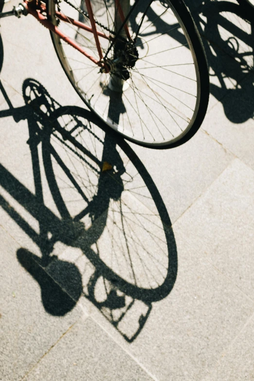 this po was taken from a bicycle in the shadow