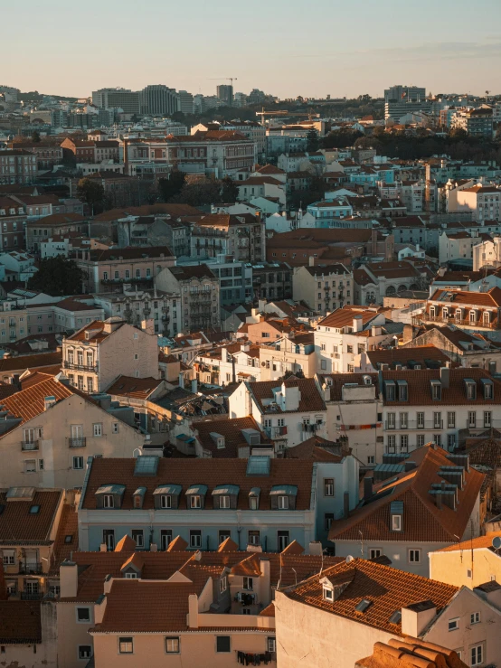 a panoramic s of a city at dusk