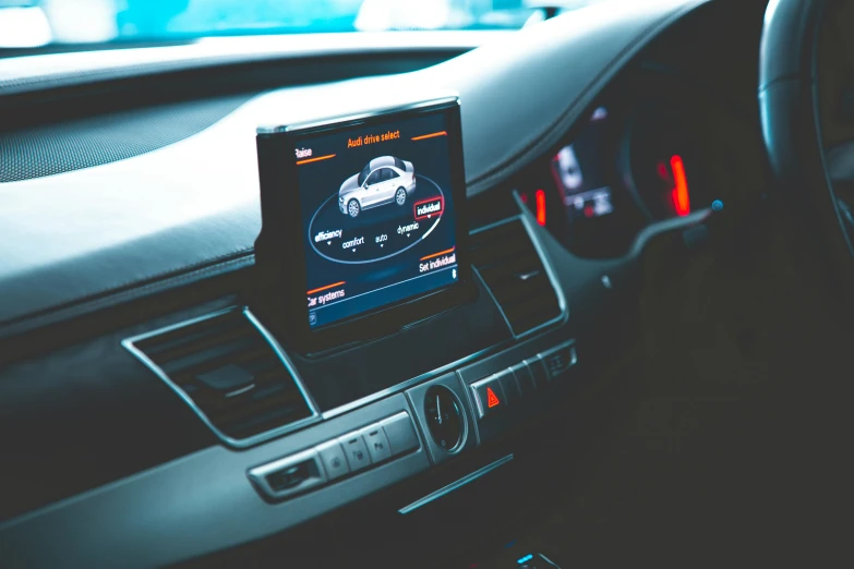 a car dashboard has the display showing that there is still one thing to do with the steering wheel