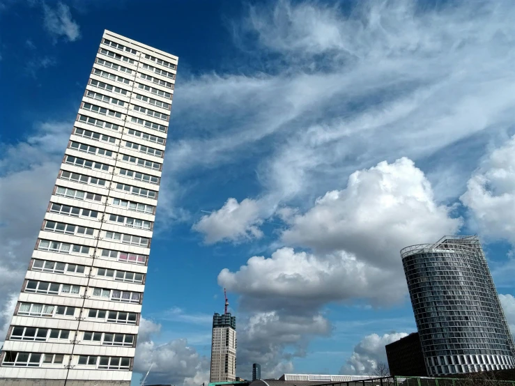 this is a very tall building and another huge building