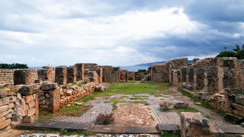 a view of ruins in ruins of the ancient city