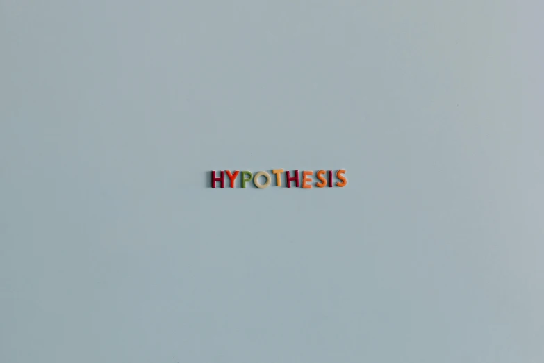 the word hypothie is made from multi - colored plastic letters