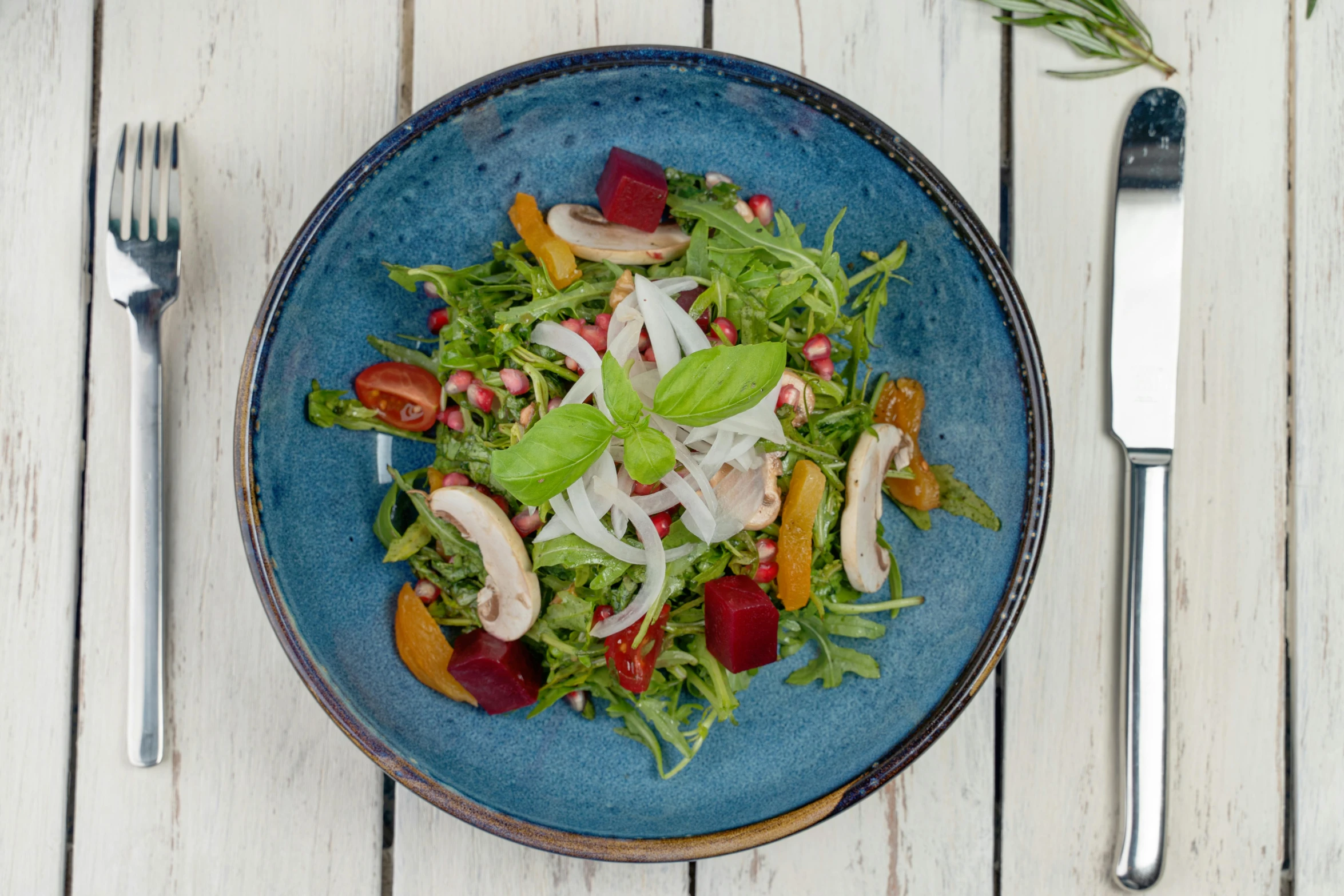 a bowl that is on a table with food in it