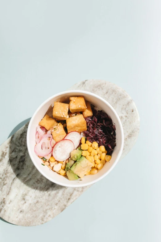 a bowl with some sort of vegetables in it