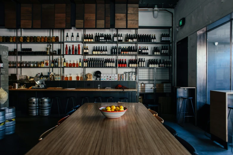 a very long table with some food on top of it