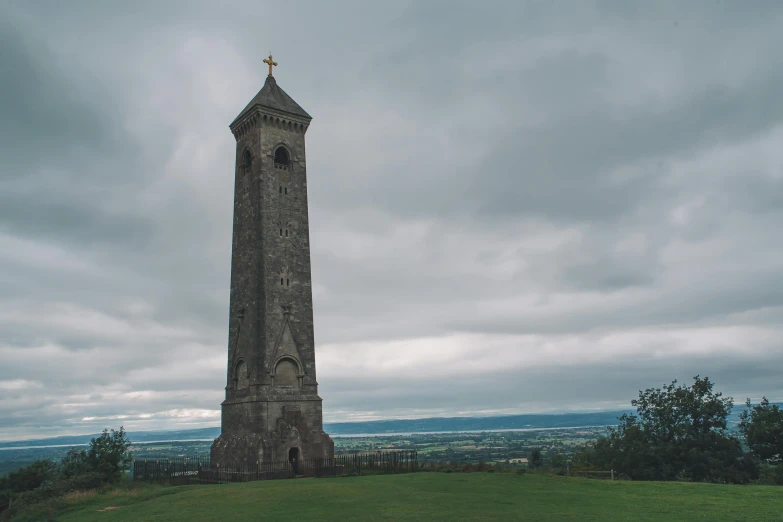 a tall tower with a clock on the top