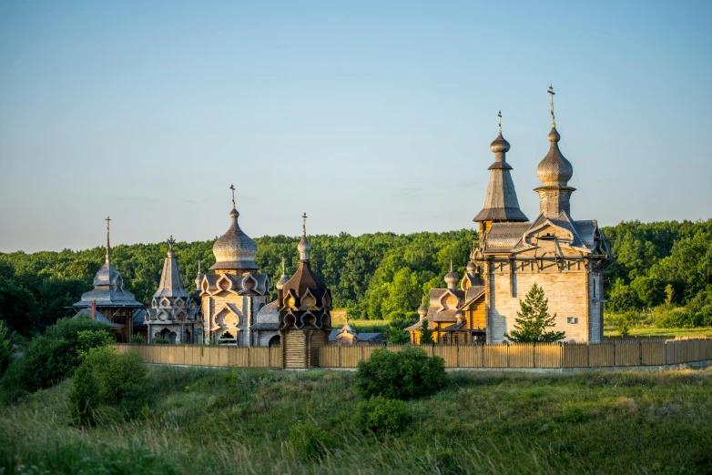 a view of an old church that is not in use