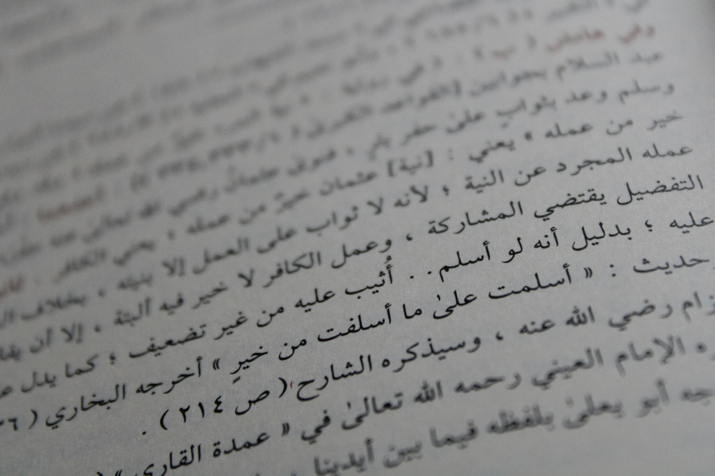 arabic script in a thick, open book