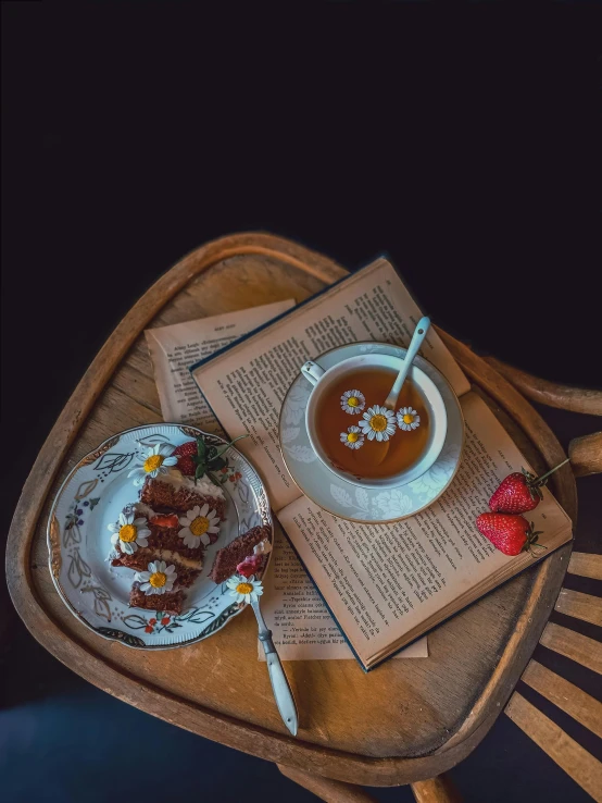 a meal in a bowl sits on an old newspaper