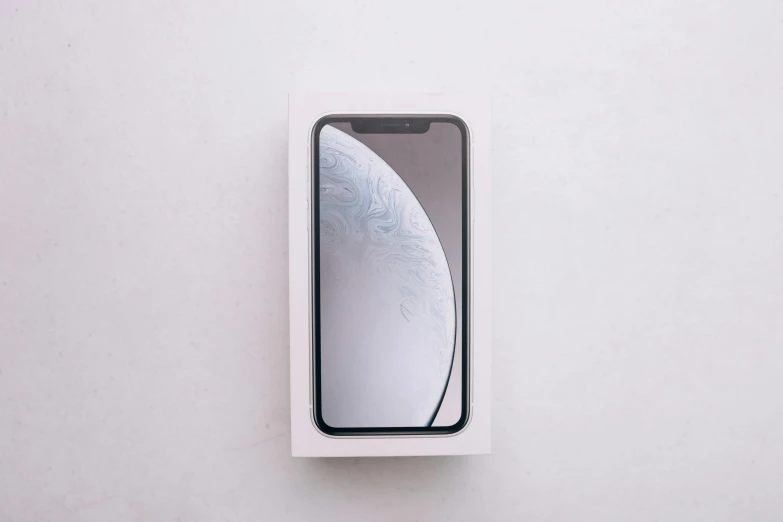 the box for an iphone phone with a curved surface